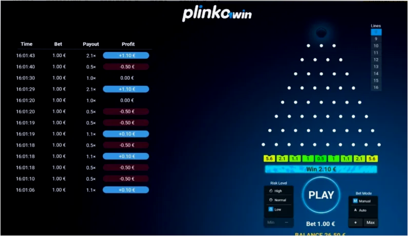 plinko game real money